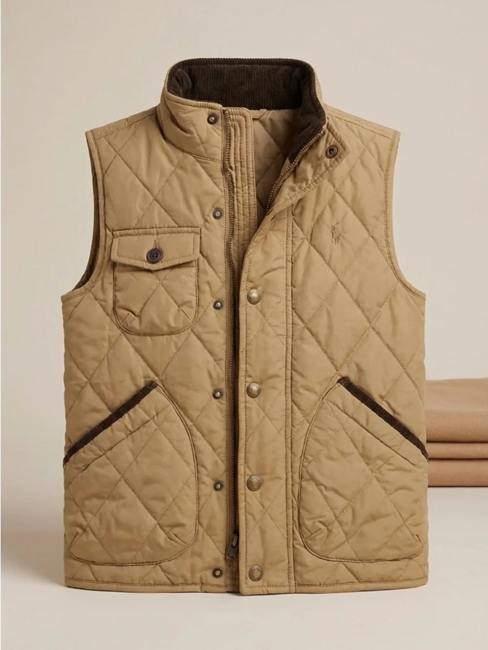 Polo Ralph Lauren Boys Quilted Vest Brown Size S (8) Water-Repellent - Picture 2 of 2